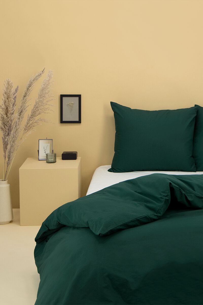 Bettwäsche, 200 x 220 cm, Soft Cotton, dunkelgrün dunkelgrün 200 x 220 - 5770054 - HEMA