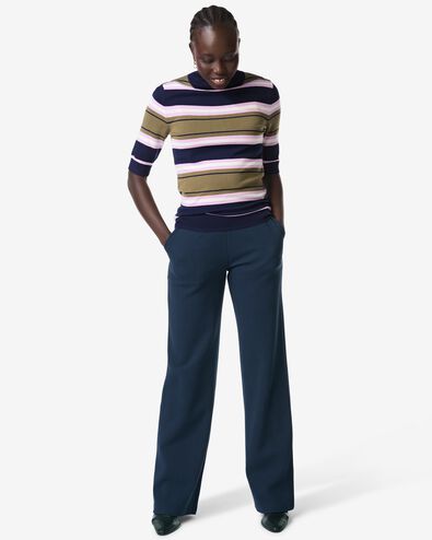 damesbroek Kacey regular fit  donkerblauw donkerblauw - 36301780DARKBLUE - HEMA