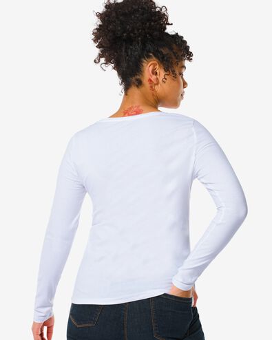 Basic-Damen-T-Shirt weiß S - 36396077 - HEMA