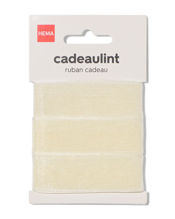 Geschenkband 4,3 m, Wollwei&szlig; - 14700708 - HEMA