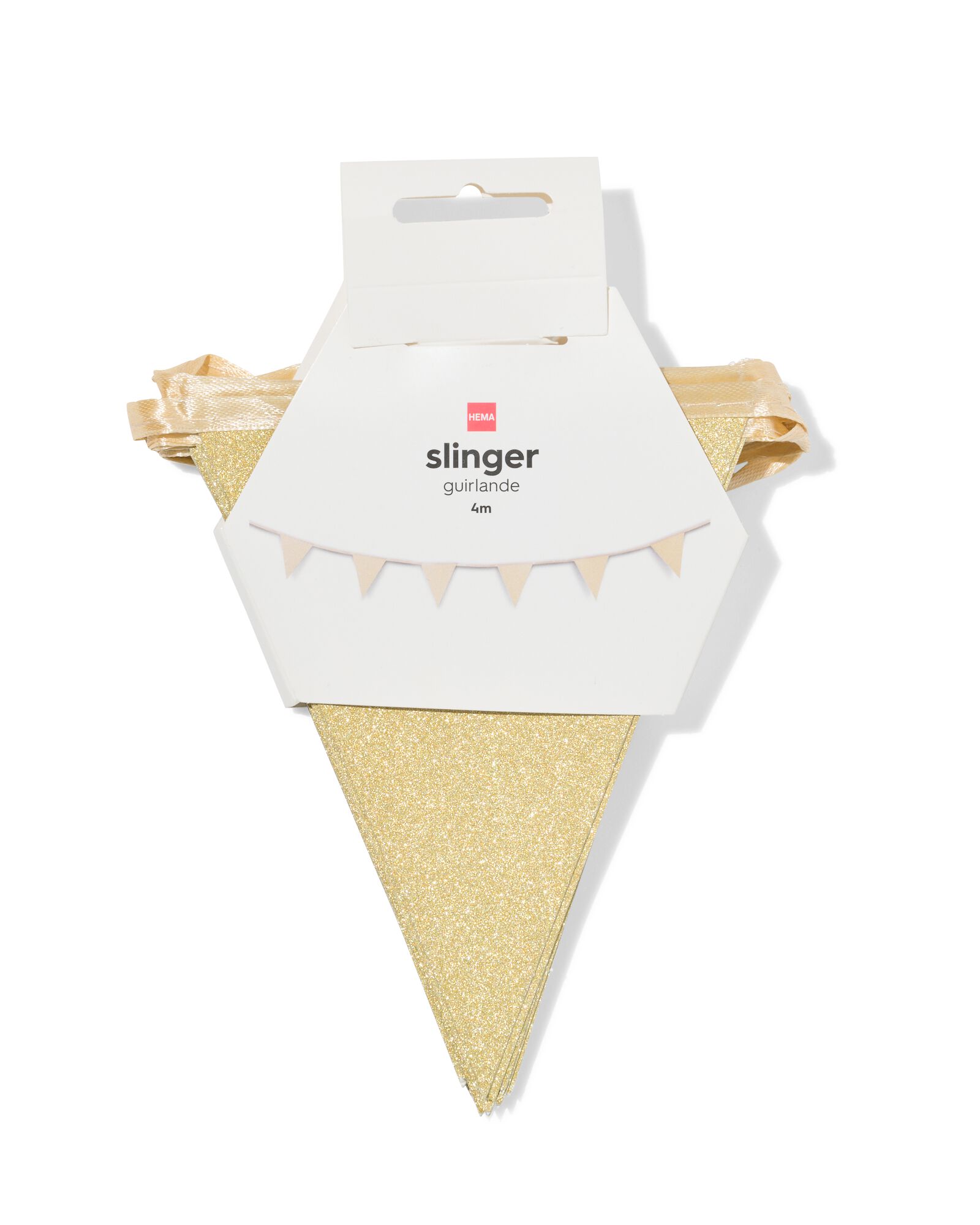 guirlande de fanions carton dor&eacute; 4m - 14280215 - HEMA