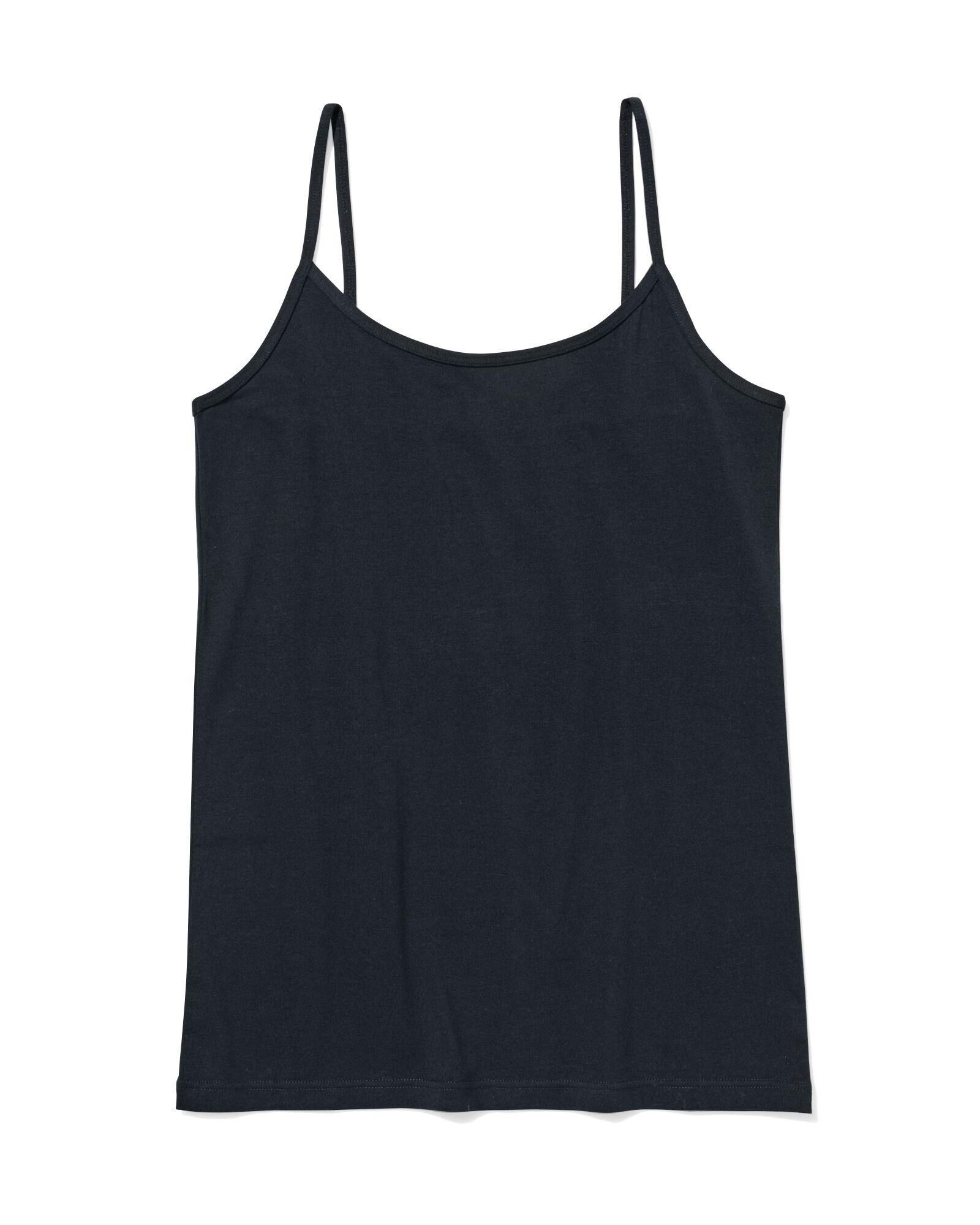 d&eacute;bardeur femme &agrave; bretelles spaghetti coton confort parfait noir noir - 19611434BLACK - HEMA