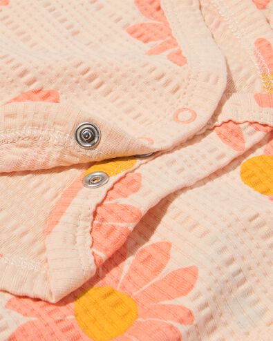 body coton bio extensible gaufr&eacute; avec fleurs rose - 33311330PINK - HEMA