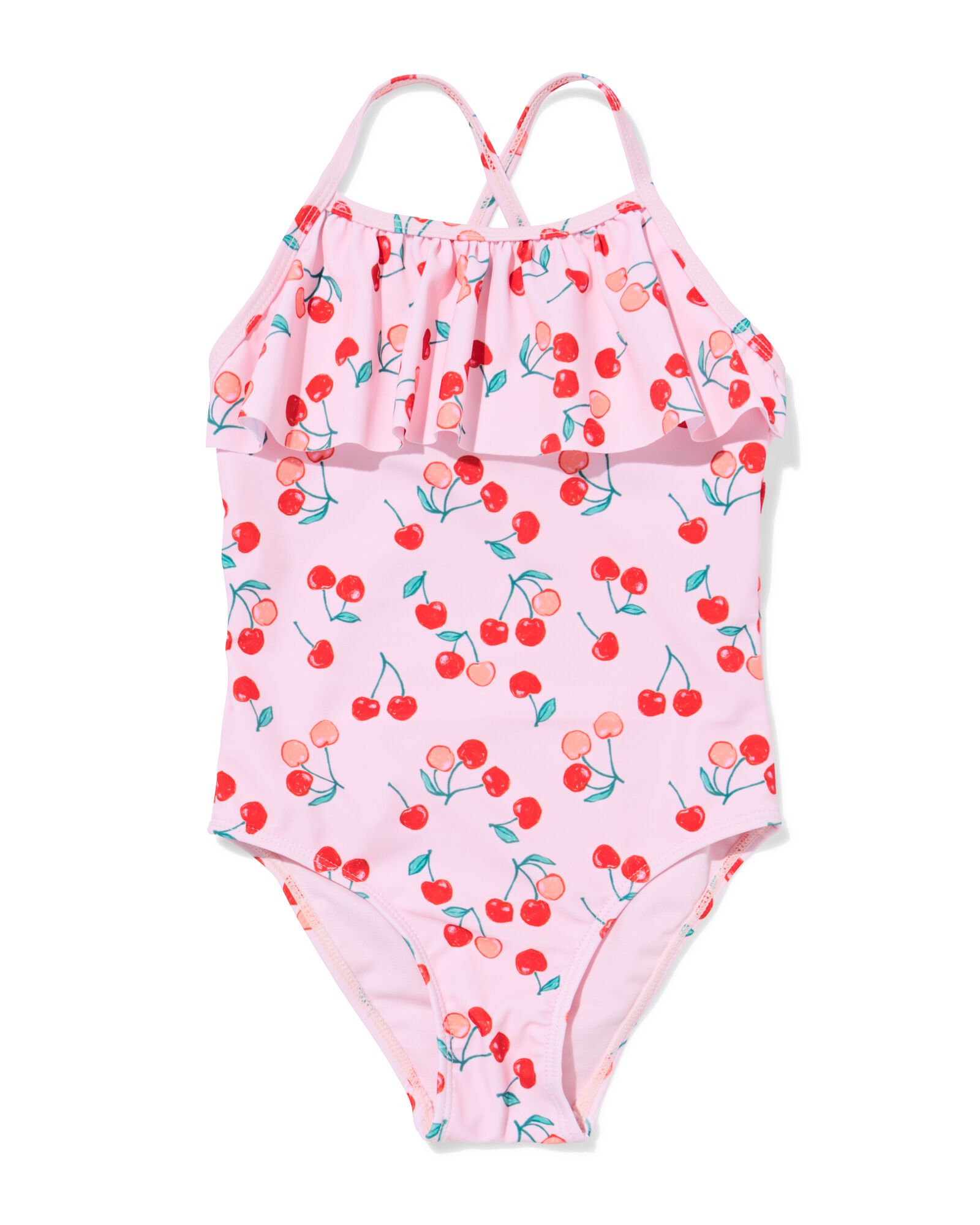 Kinderbadeanzug mit Kirschen  rosa rosa - 22260400PINK - HEMA