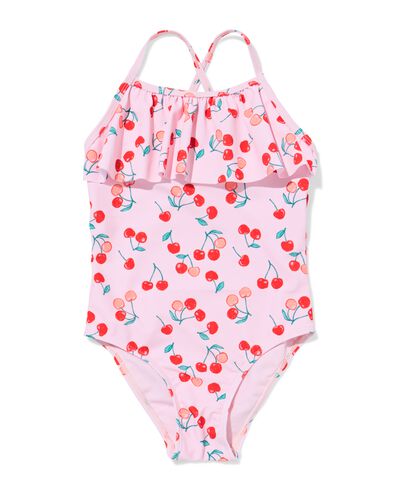 Kinderbadeanzug mit Kirschen  rosa rosa - 22260400PINK - HEMA