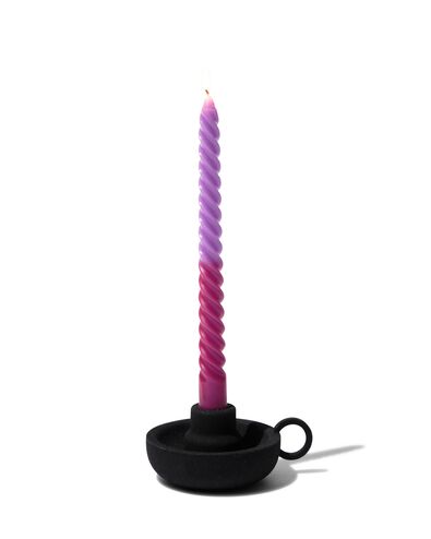 2 bougies longues torsadées Ø2x25 violet/rose - 13506083 - HEMA