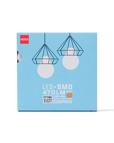 2 ampoules sphérique led smd E27 4,9W 470lm - 20070038 - HEMA