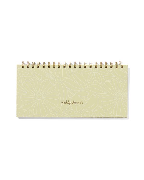 Schreibtischplaner, Spiralbindung, 13 x 27 cm, gr&uuml;n - 14170118 - HEMA