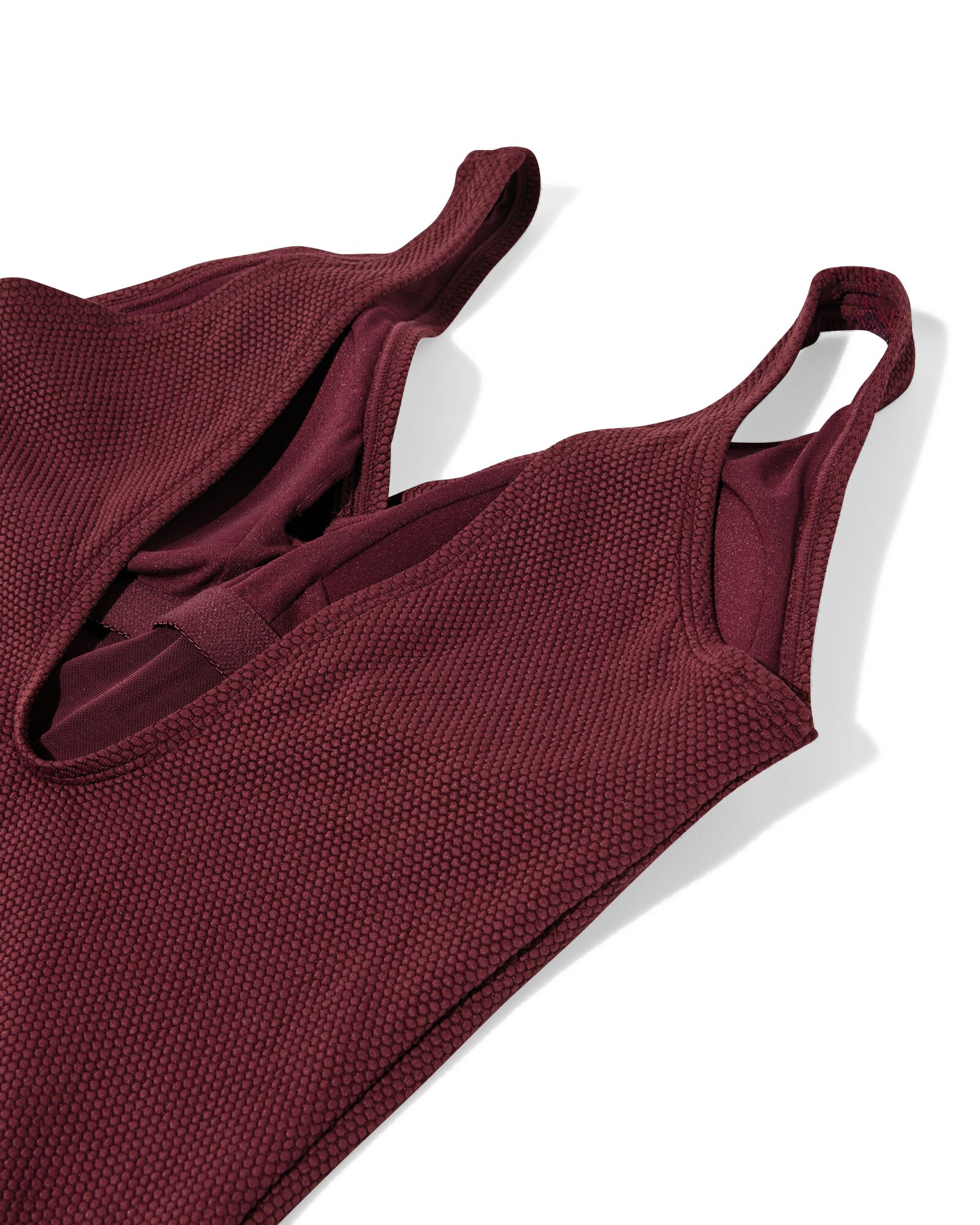 damesbadpak medium support donkerrood - 22351680DARKRED - HEMA