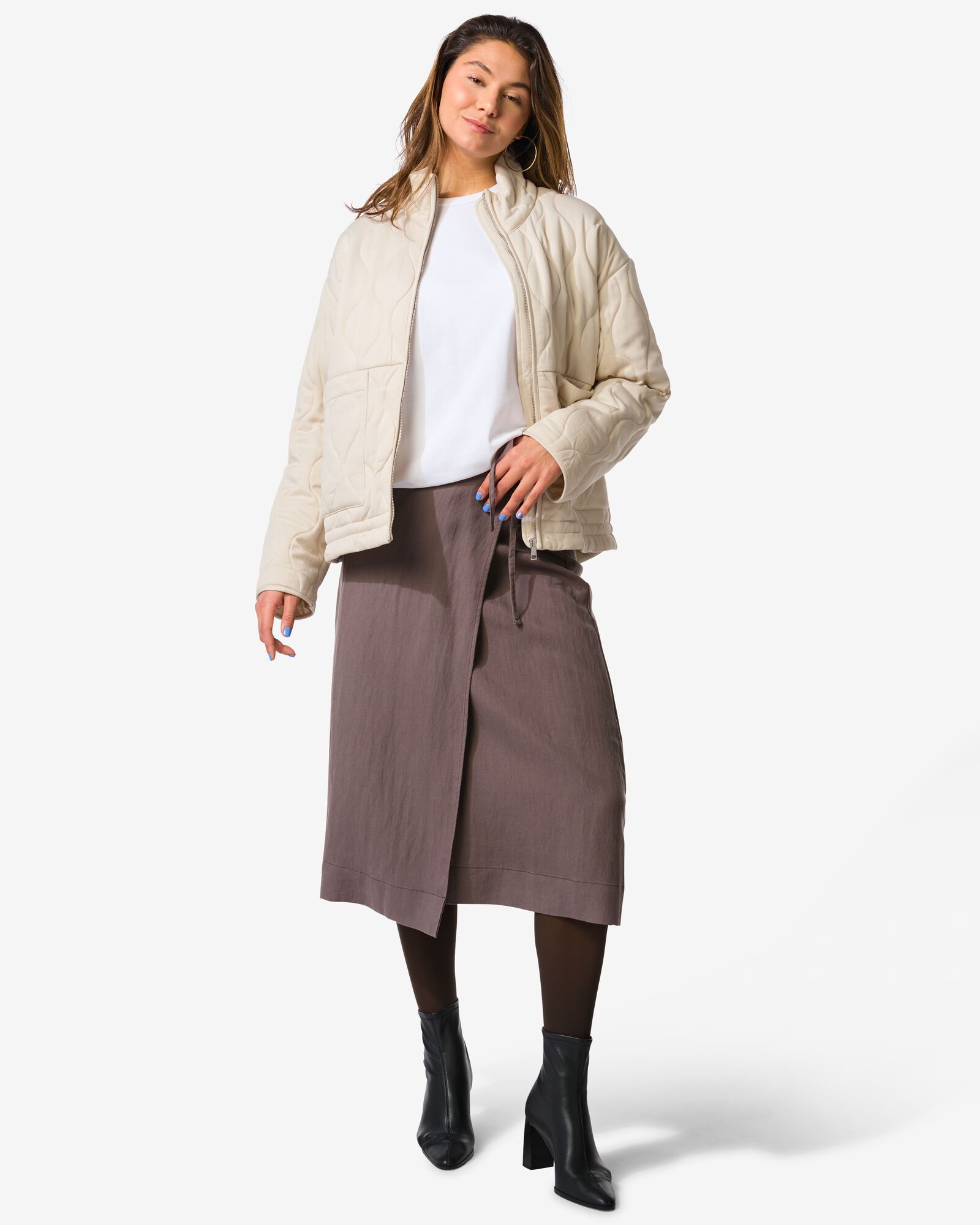 Damen-Wickelrock Inez mit normaler Passform braun braun - 36207390BROWN - HEMA