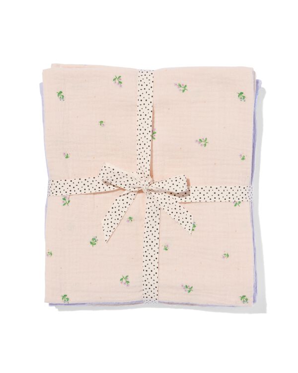 3 linges hydrophiles 60x60 fleurs - 33302330 - HEMA