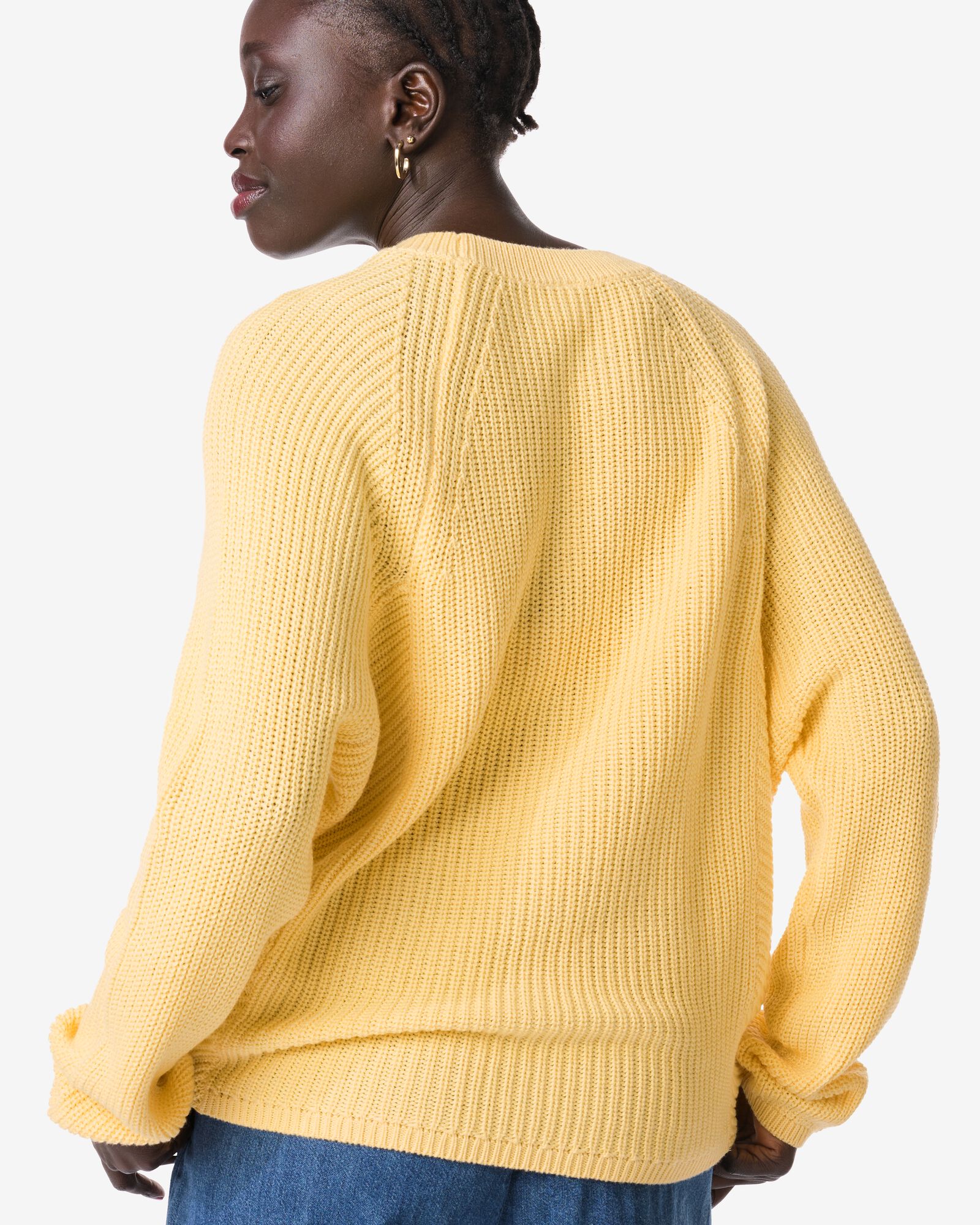 pull femme Olena maille fine jaune jaune - 36207030YELLOW - HEMA
