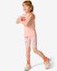 2er-Pack kurze Kinder-Leggings, gerippt rosa 110/116 - 30866042 - HEMA