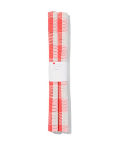 2er-Pack Tischsets, gewebter Kunststoff, 35 x 45 cm, rot kariert - 5330287 - HEMA