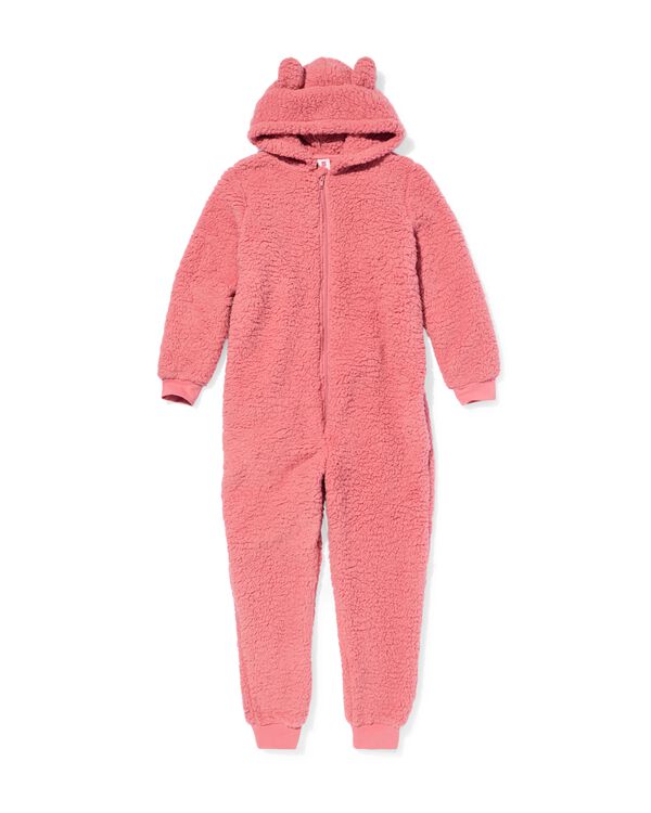 kinderonesie teddy roze roze - 23002340PINK - HEMA