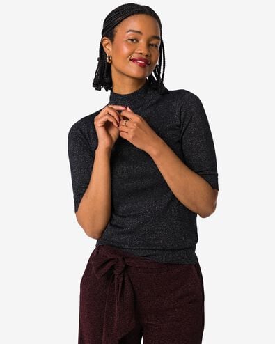 pull femme Lily avec paillettes noir noir - 1000029461 - HEMA
