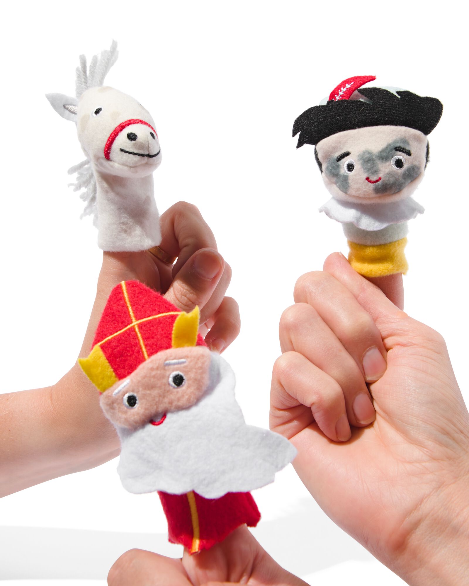 4pcs Et Loup Doigt Marionnettes Marionnettes Main Cadeaux de Noël