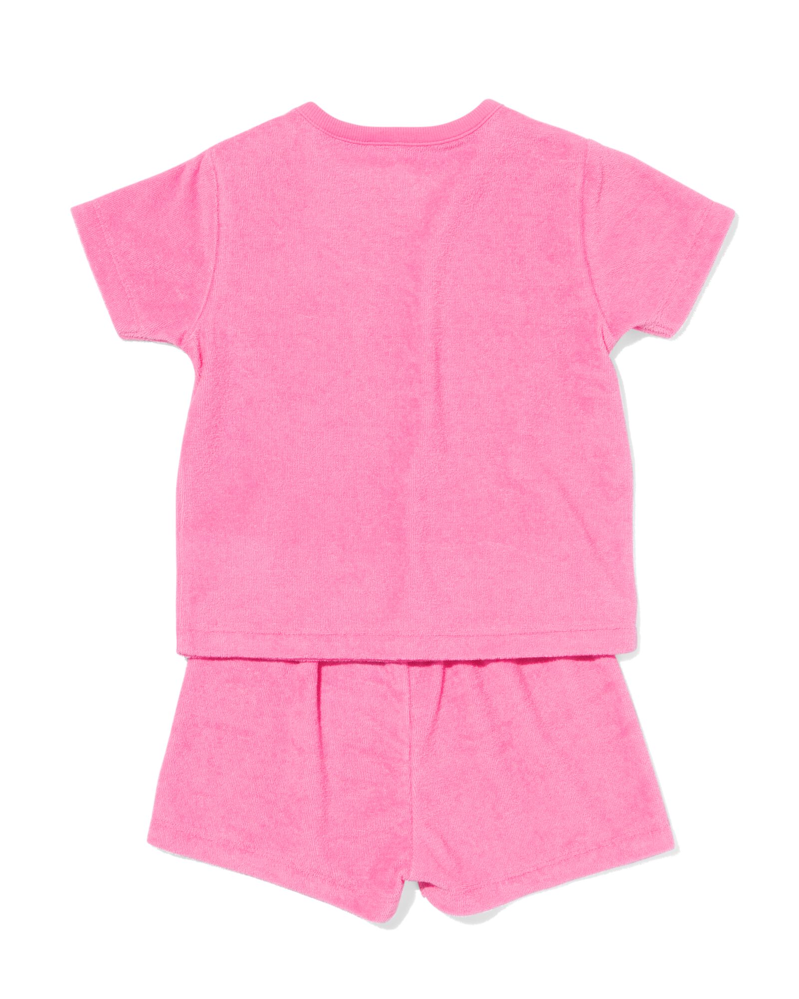 pyjama b&eacute;b&eacute; en tissu &eacute;ponge visage rose - 33347740PINK - HEMA