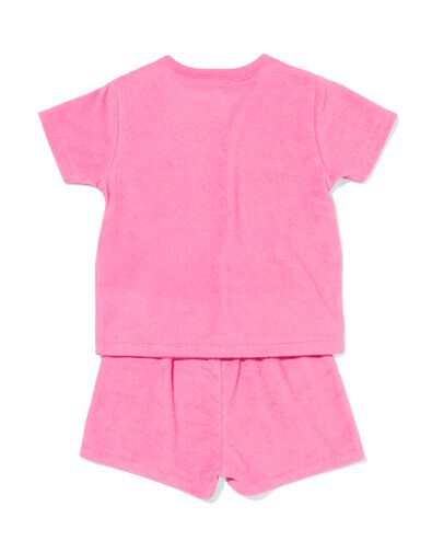 pyjama b&eacute;b&eacute; en tissu &eacute;ponge visage rose - 33347740PINK - HEMA