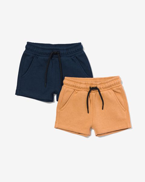 2 shorts sweat bébé bleu - 1000031010 - HEMA
