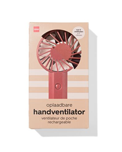 ventilateur &agrave; main rechargeable 7x22cm terra - 41800437 - HEMA