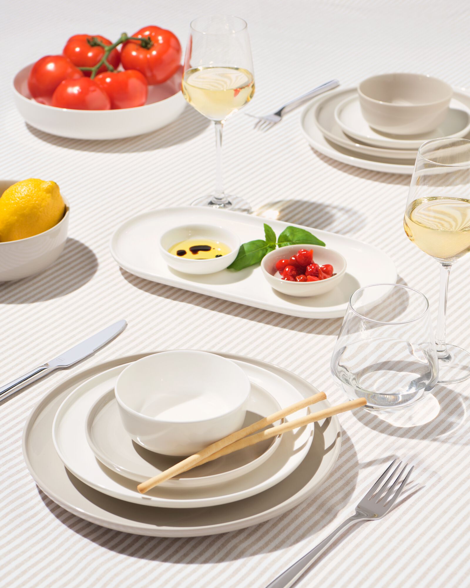 assiette plate ⌀26,5cm KNAP new bone grise - 9650304 - HEMA