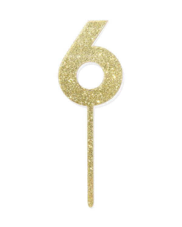 D&eacute;coration de g&acirc;teau r&eacute;utilisable chiffre 6 - 14240185 - HEMA