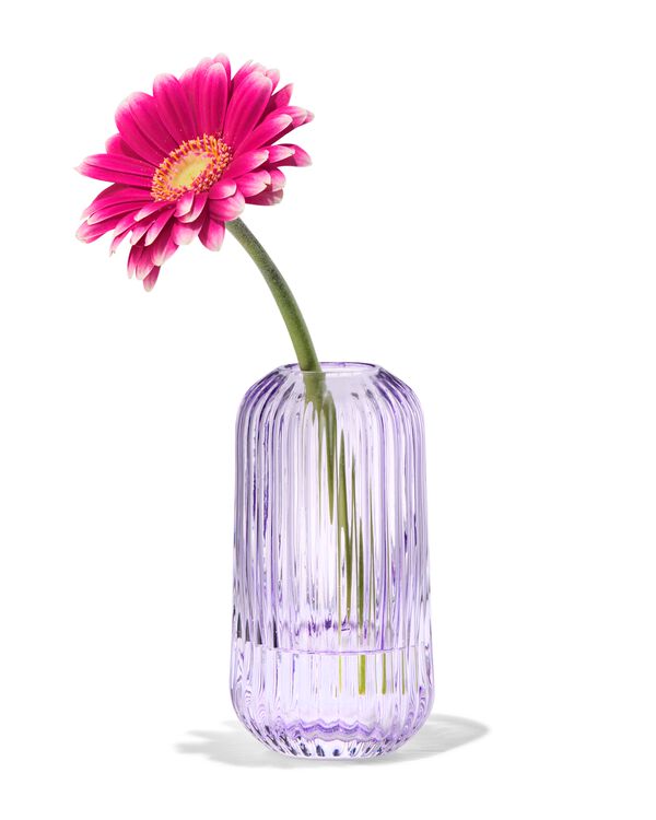 vase verre 2.5x11 lilas - 13323132 - HEMA