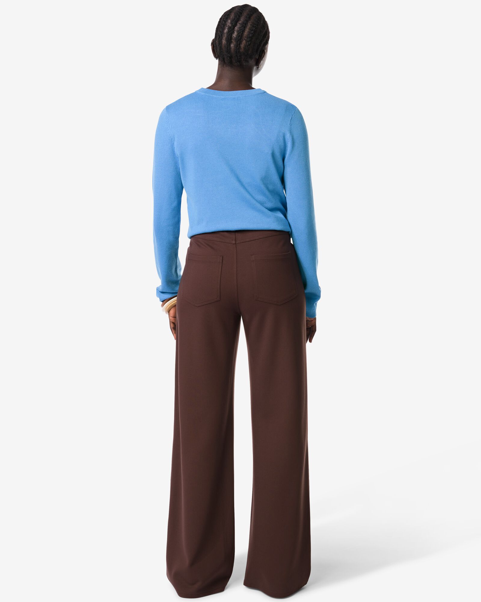 damesbroek Ember wijd bruin bruin - 36207120BROWN - HEMA