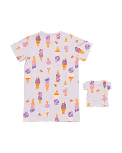 Kindernachthemd, Eist&uuml;ten, mit Puppenpyjama violett violett - 23002260PURPLE - HEMA