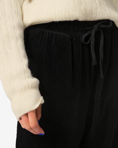 damesbroek Lena corduroy zwart - 36205250BLACK - HEMA