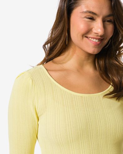 damestop Loua crinkle geel geel - 36207310YELLOW - HEMA