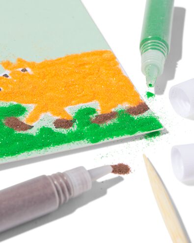 cartes peinture &agrave; grain fantaisie - 4 pi&egrave;ces - 15900513 - HEMA