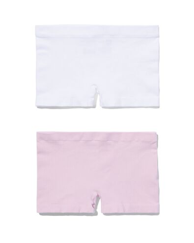kinderboxers naadloos rib - 2 stuks  lichtpaars - 19381130LIGHTPURPLE - HEMA