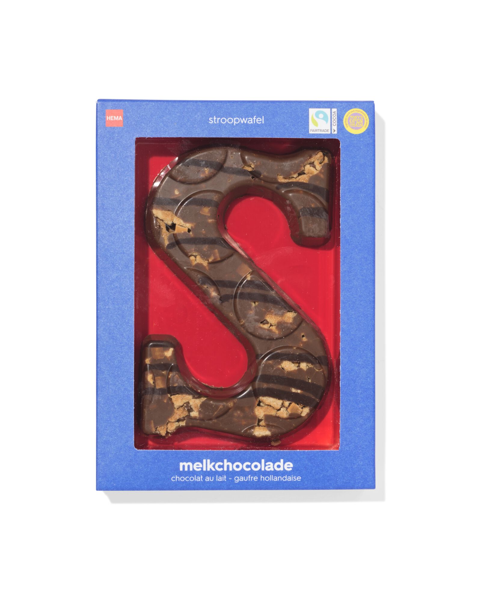 lettre en chocolat lait stroopwafel sel marin S 125 g - 24429719 - HEMA