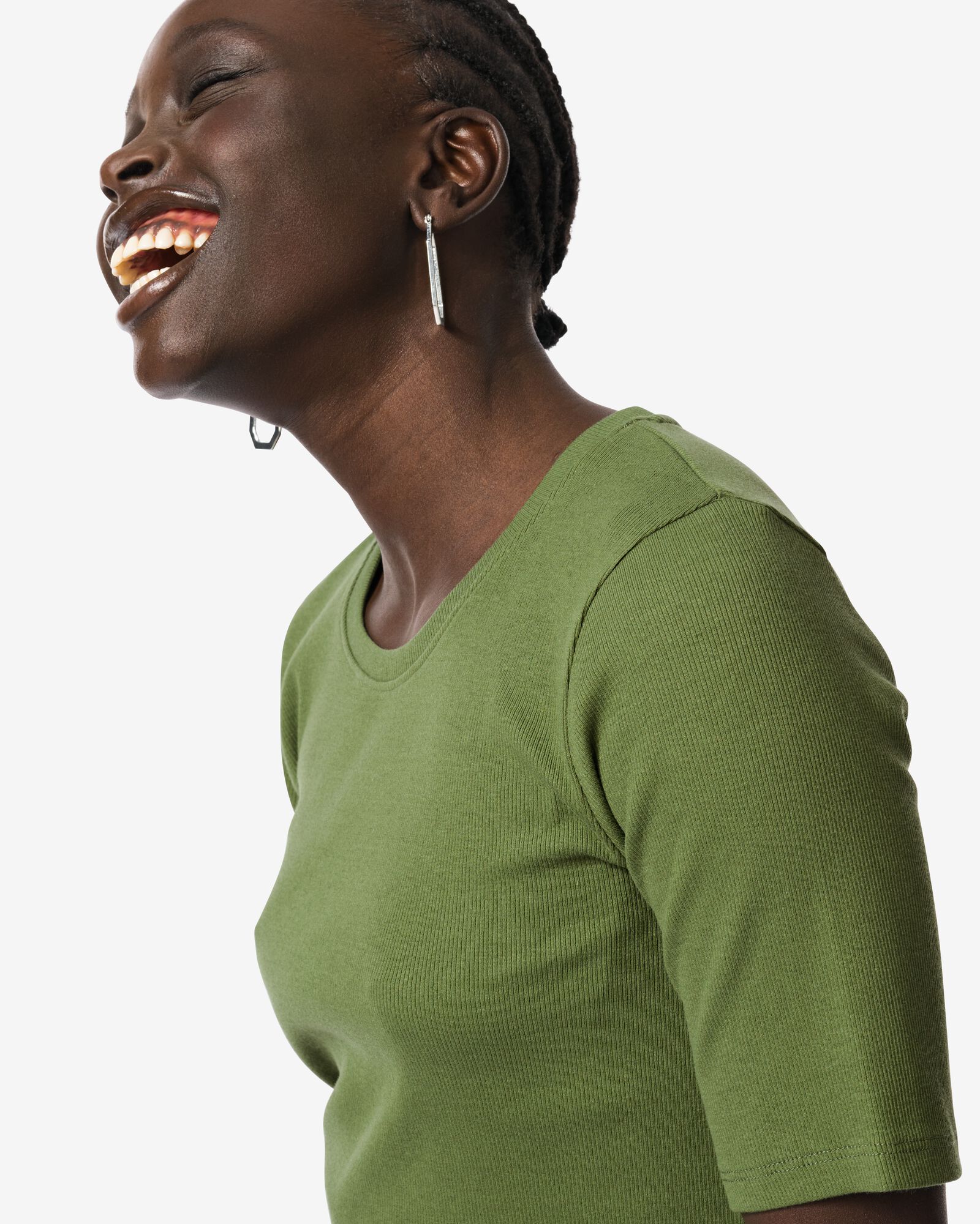 t-shirt femme Clara vert - 36279580GREEN - HEMA