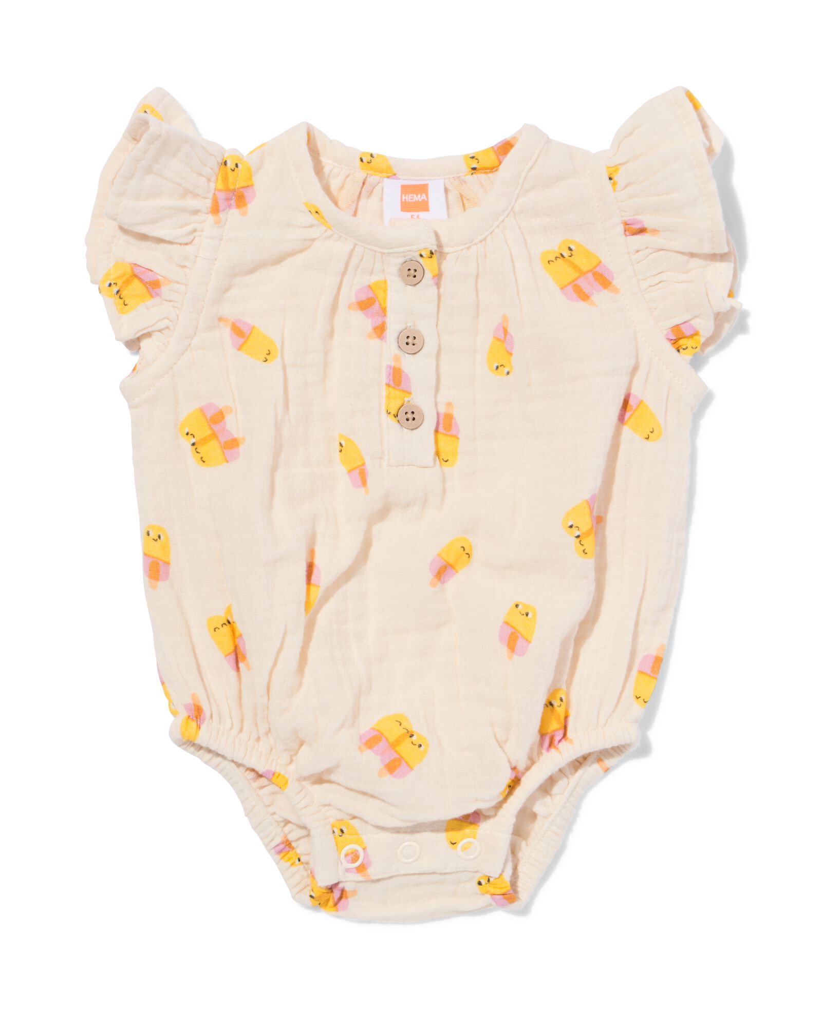 Babystrampler Musselin Eist&uuml;ten ecru ecru - 33451220ECRU - HEMA