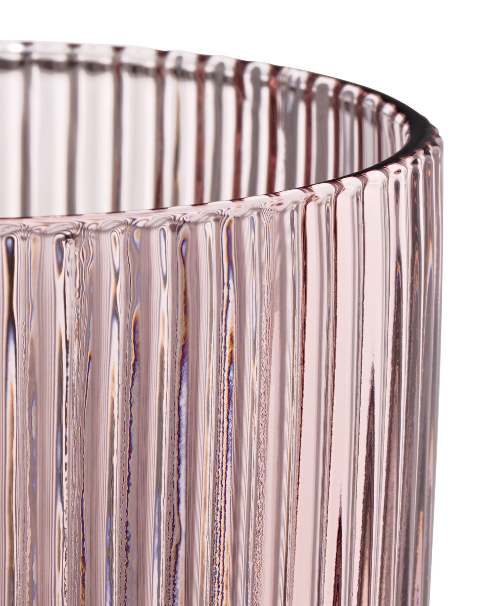 Wasserglas, 270 ml, Bergen, Glas, Streifenrelief, Bordeauxrot - 9401172 - HEMA