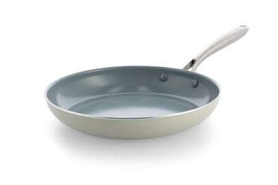 BK pan &Oslash;28cm keramisch PFAS-vrij beige - 80190225 - HEMA