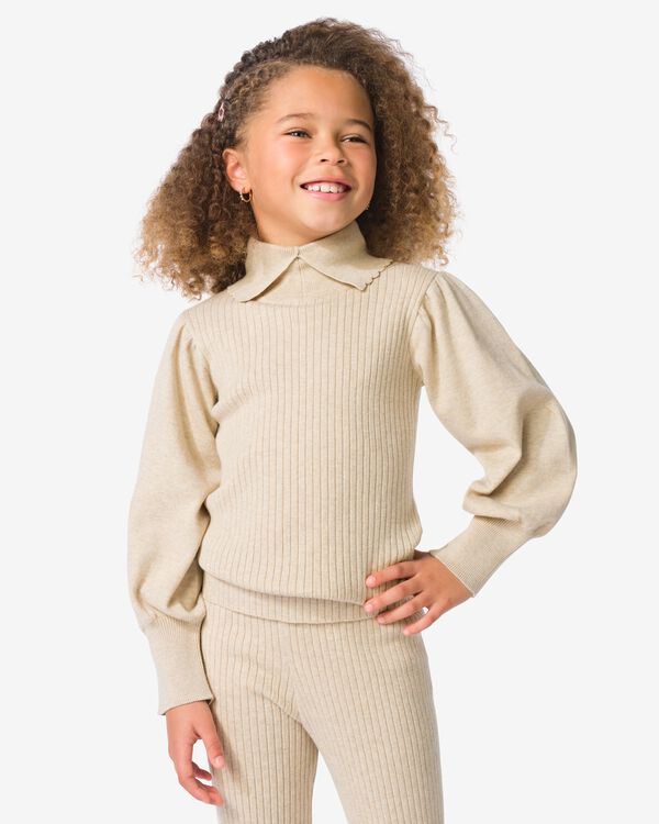 Kinderpullover aus Feinstrick, Ballon&auml;rmel ecru ecru - 30837508ECRU - HEMA