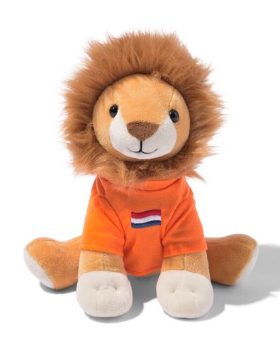 knuffel leeuw 26x21x26cm polyester - 60800468 - HEMA