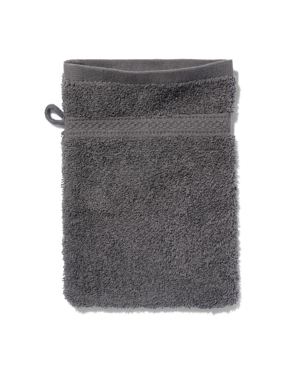 gant de toilette - qualit&eacute; &eacute;paisse - gris fonc&eacute; uni - 5232602 - HEMA