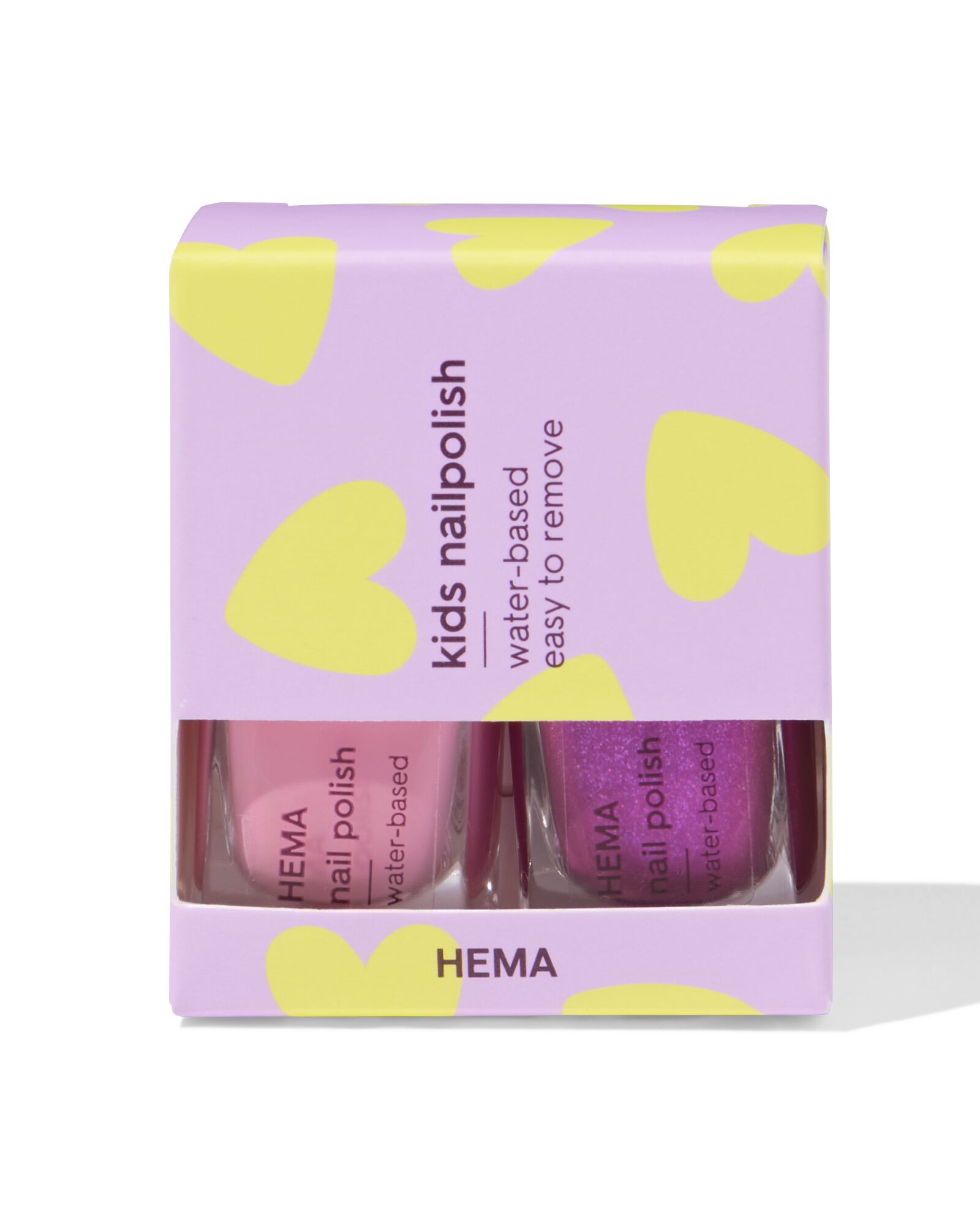kindernagellak op waterbasis roze-paars - 2 stuks - 11270101 - HEMA
