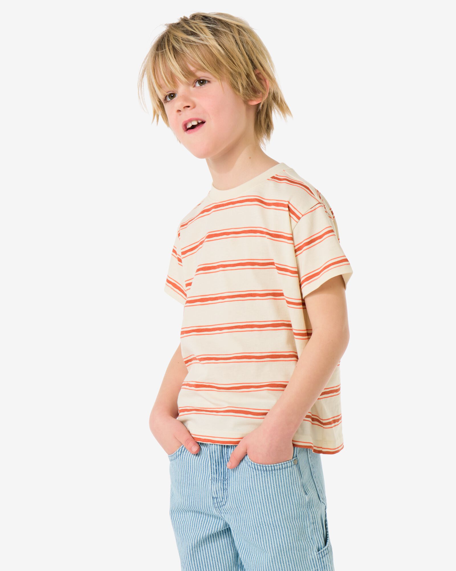 t-shirt enfant rayures arbres - lot de 2 vert vert - 30717017GREEN - HEMA