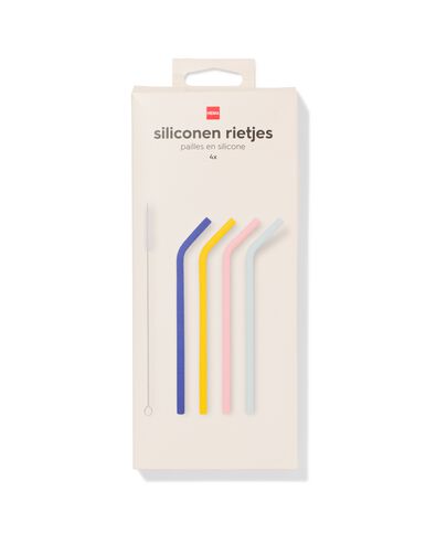 4 pailles en silicone - 14200388 - HEMA