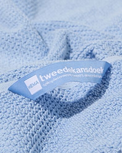handdoek 2e kans recycled katoen lichtblauw - 2000000380 - HEMA