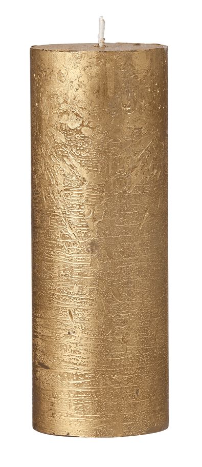 rustieke kaars 7 x 19 cm goud 7 x 19 - 13503217 - HEMA