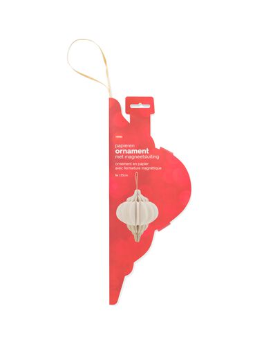 ornement nid d'abeille 35cm papier crème - 25100293 - HEMA