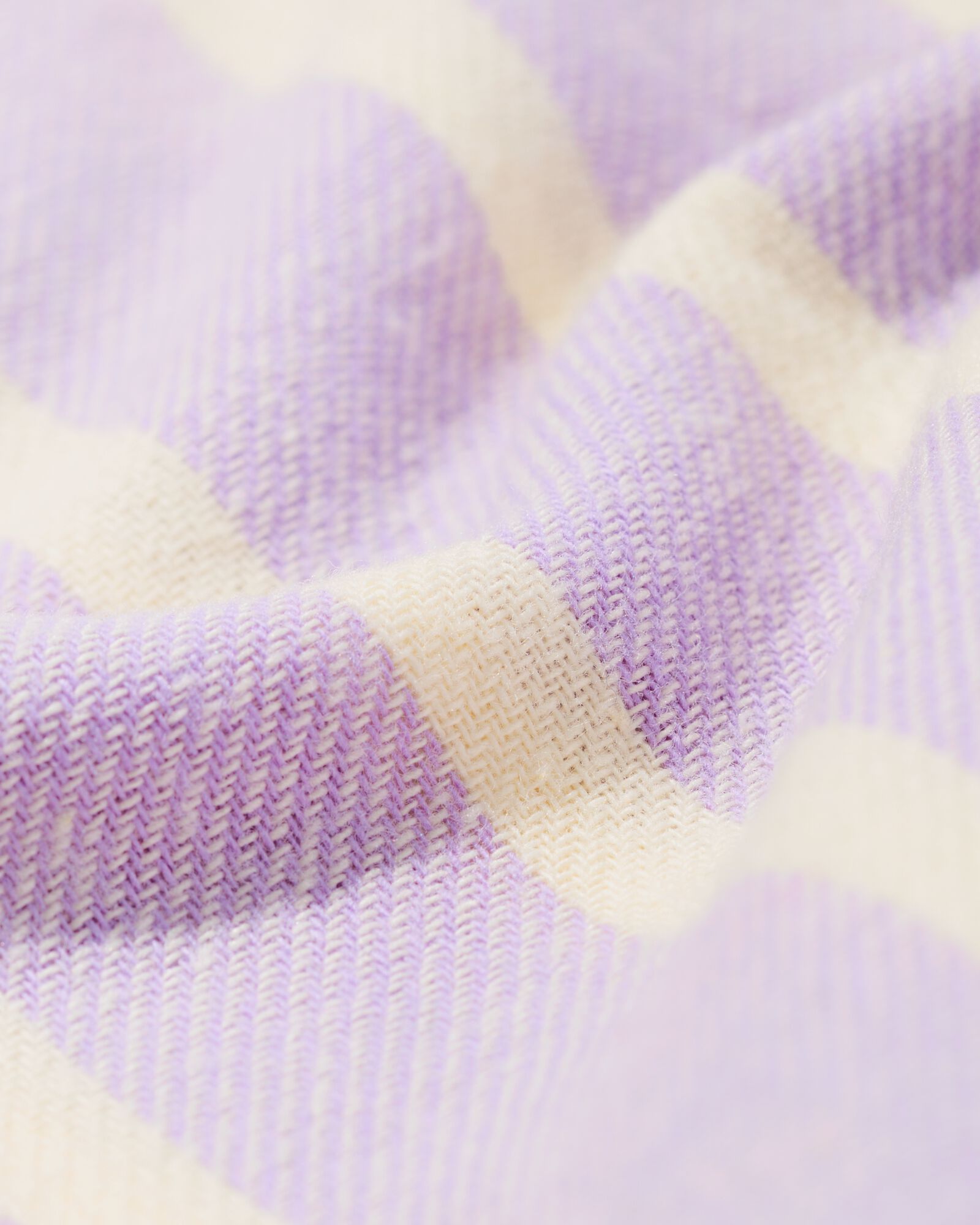 Kinderpyjama Flanell mit Streifen lila - 23001140LILAC - HEMA