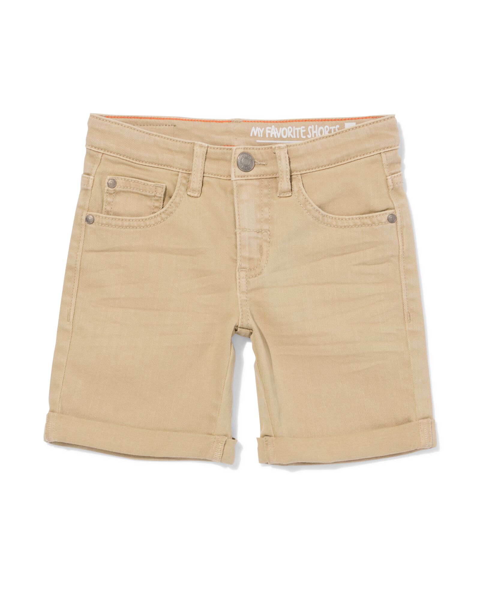 short enfant coupe droite beige beige - 30716805BEIGE - HEMA